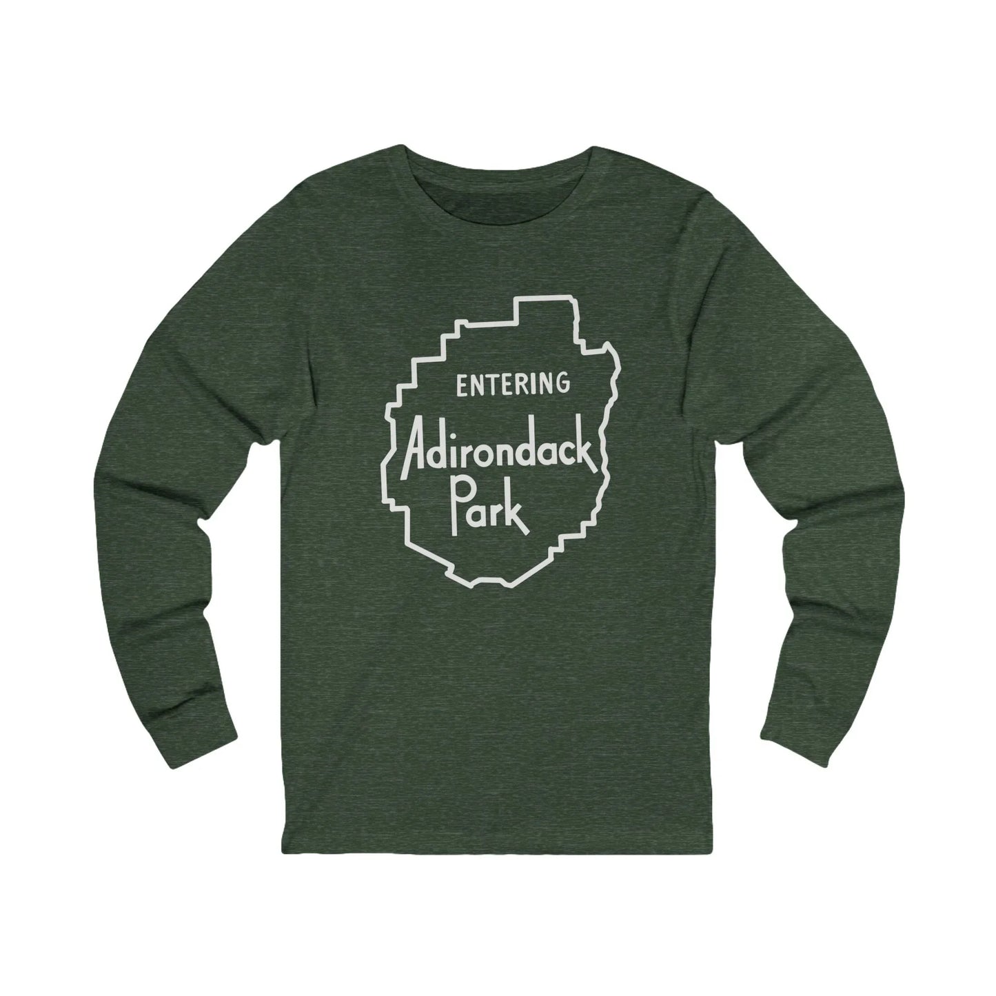 Entering Adirondack Park Long Sleeve T-Shirt – Iconic Park Sign Design | Bella+Canvas