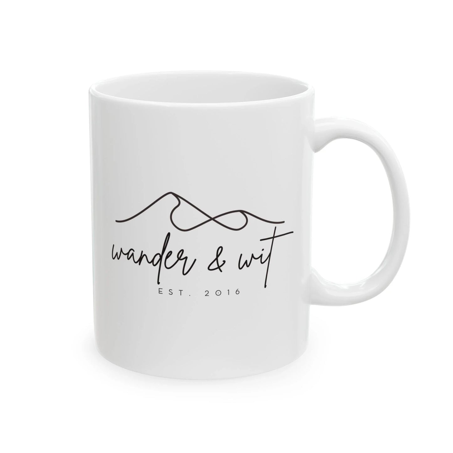 Wander & Wit Mountain Infinity Logo Coffee Mug 11oz 15oz