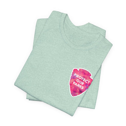 Protect Our Parks T-Shirt – National Parks-Inspired Watercolor Tee - Pink Watercolor| Bella+Canvas