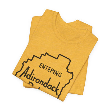 Entering Adirondack Park T-Shirt – Iconic Park Sign Design | Bella+Canvas Tee