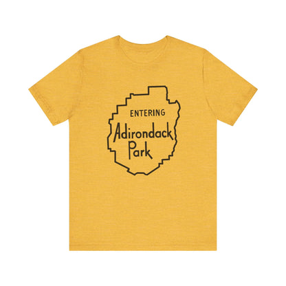 Entering Adirondack Park T-Shirt – Iconic Park Sign Design | Bella+Canvas Tee