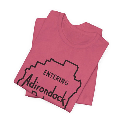 Entering Adirondack Park T-Shirt – Iconic Park Sign Design | Bella+Canvas Tee
