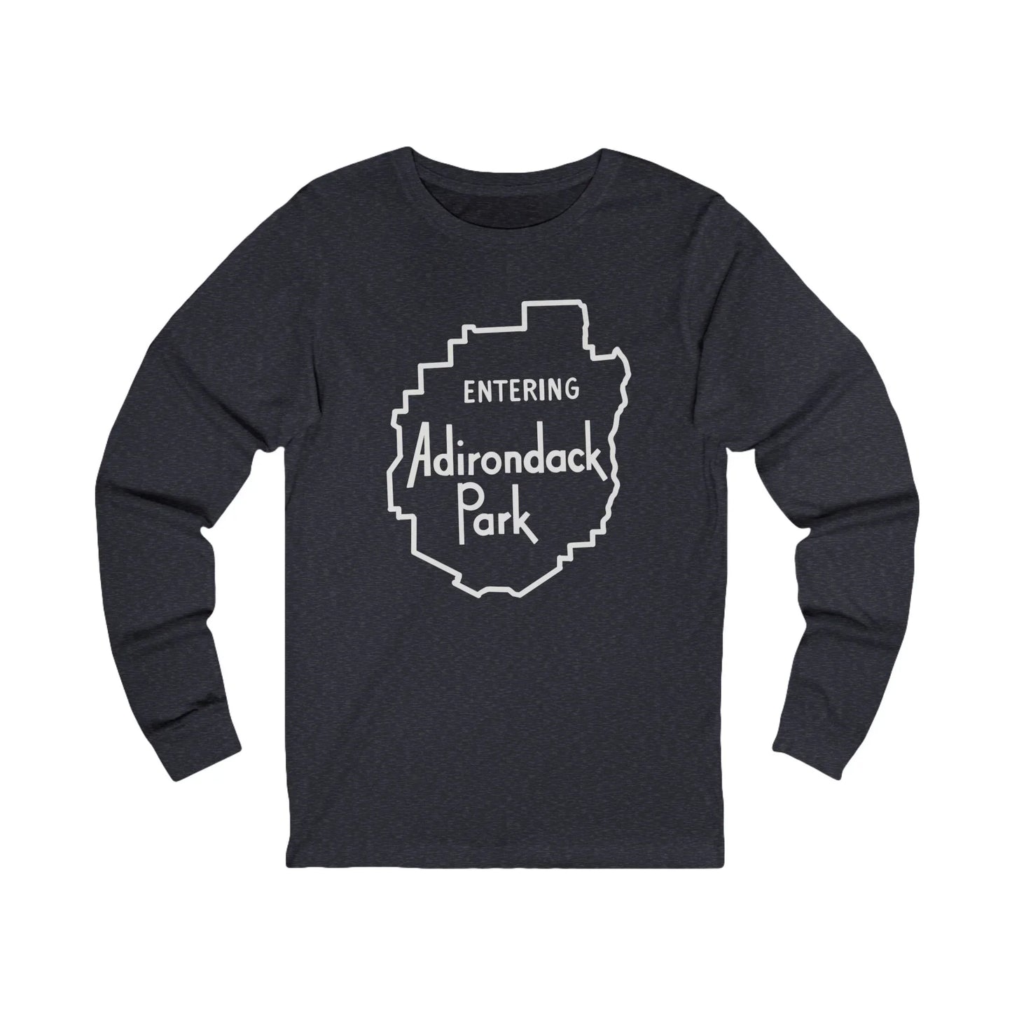 Entering Adirondack Park Long Sleeve T-Shirt – Iconic Park Sign Design | Bella+Canvas