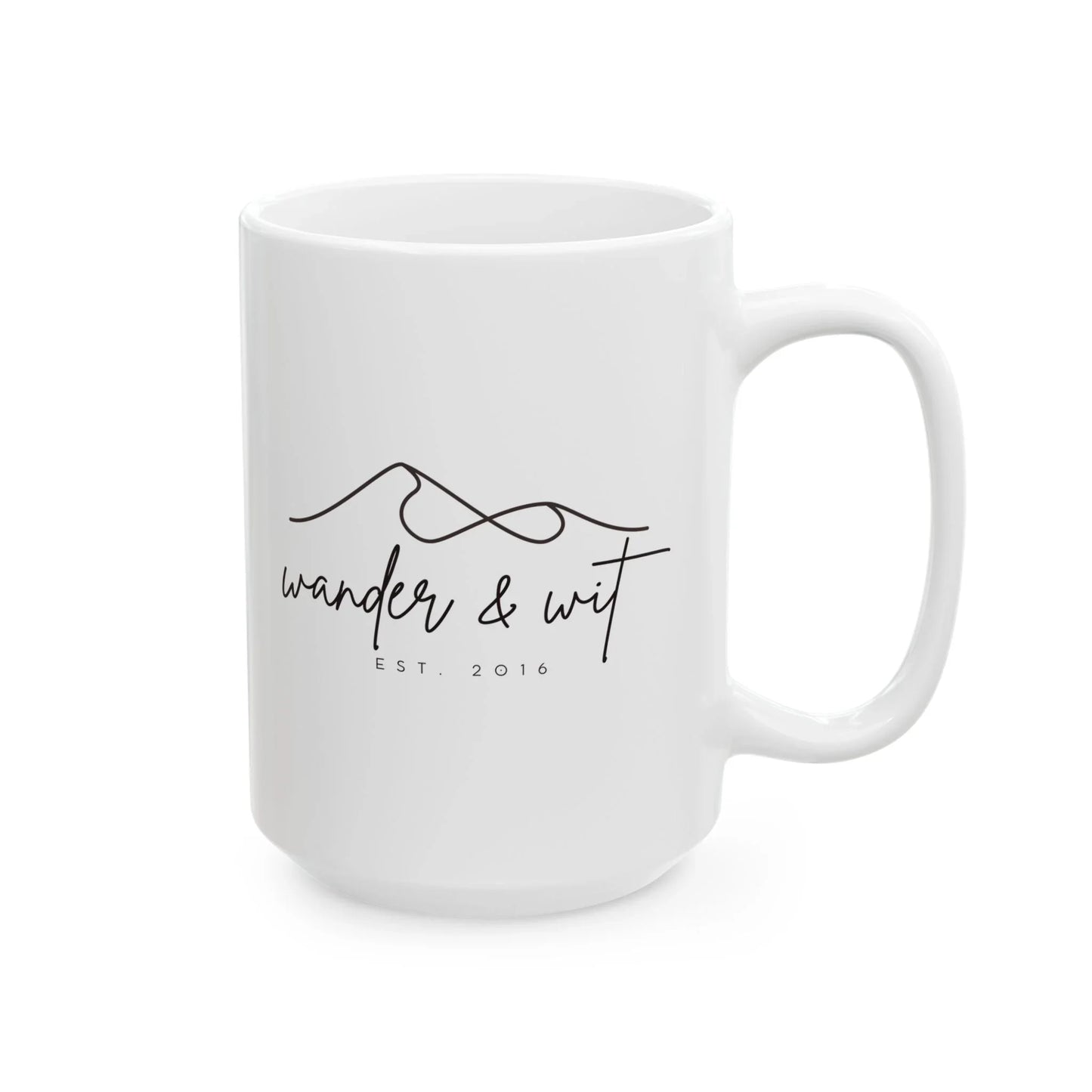 Wander & Wit Mountain Infinity Logo Coffee Mug 11oz 15oz