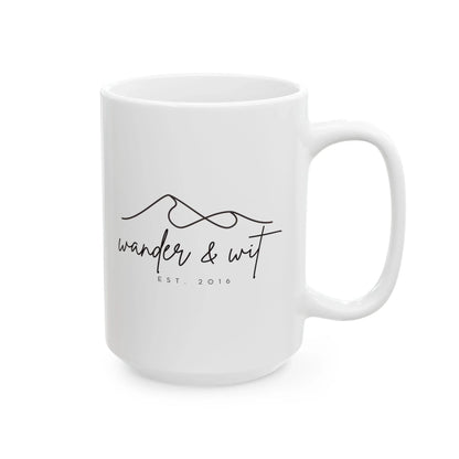 Wander & Wit Mountain Infinity Logo Coffee Mug 11oz 15oz
