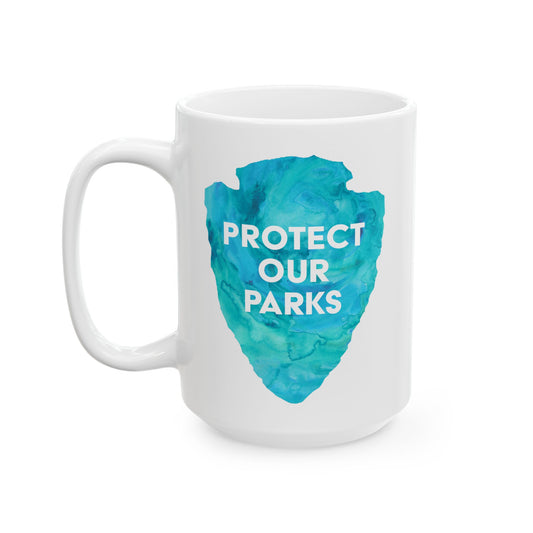 Protect Our Parks Mug – National Parks-Inspired Watercolor Design (11 oz or 15 oz) - Blue Watercolor