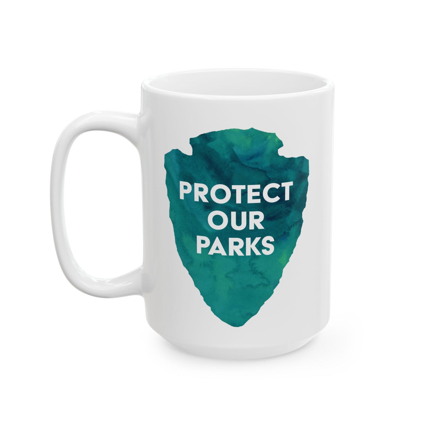 Protect Our Parks Mug – National Parks-Inspired Watercolor Design (11 oz or 15 oz) - Green Watercolor