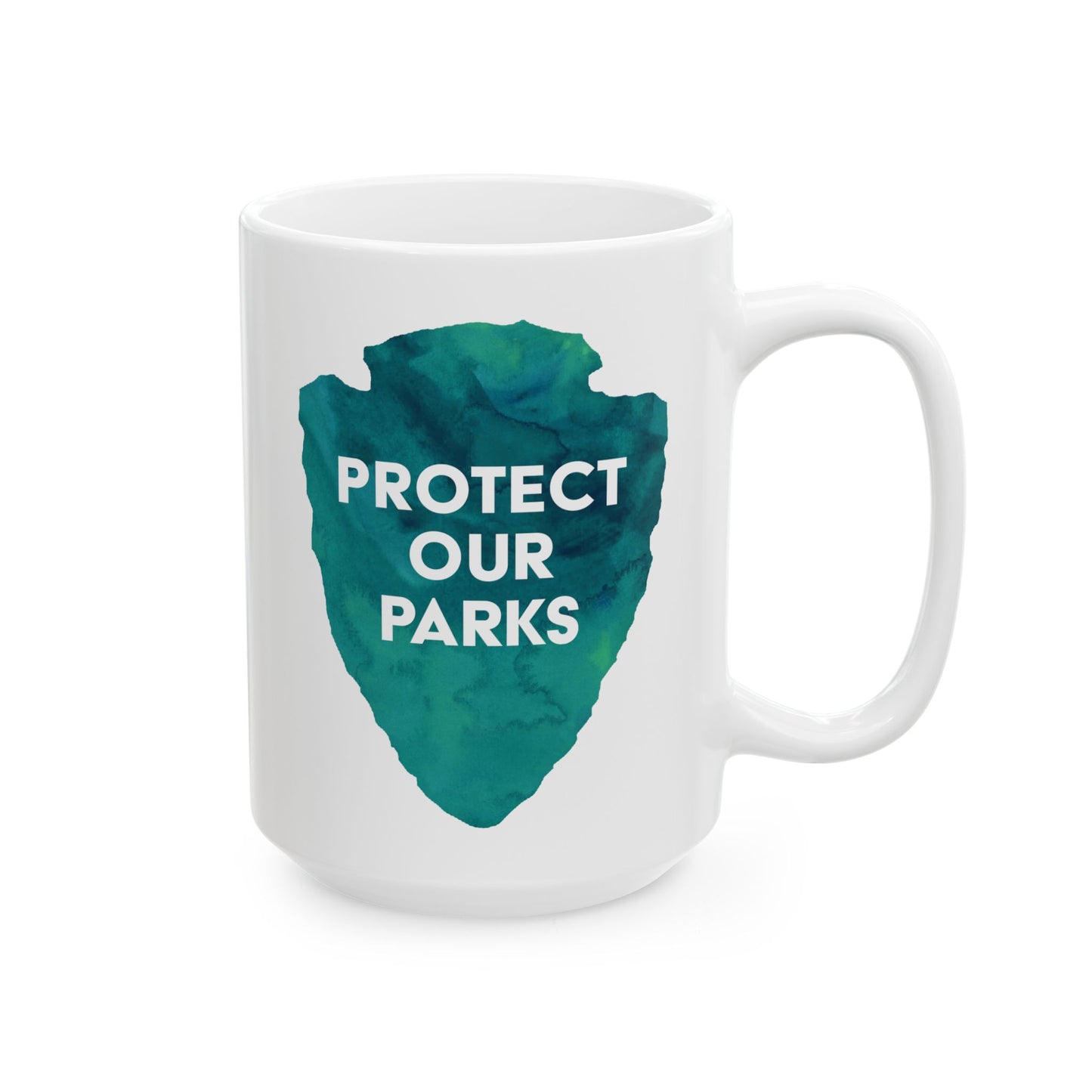 Protect Our Parks Mug – National Parks-Inspired Watercolor Design (11 oz or 15 oz) - Green Watercolor