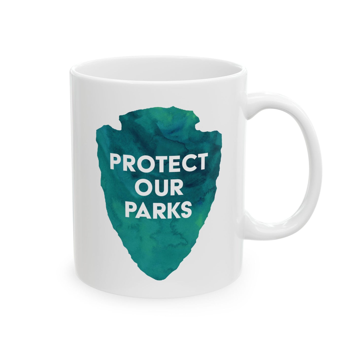 Protect Our Parks Mug – National Parks-Inspired Watercolor Design (11 oz or 15 oz) - Green Watercolor