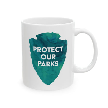 Protect Our Parks Mug – National Parks-Inspired Watercolor Design (11 oz or 15 oz) - Green Watercolor