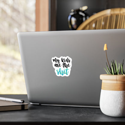 My Kids Are the Sh*t Vinyl Sticker Decal, Gift for Mom – Green Watercolor