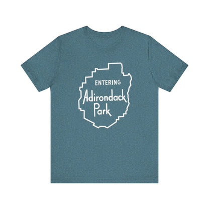 Entering Adirondack Park T-Shirt – Iconic Park Sign Design | Bella+Canvas Tee