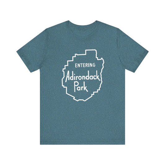 Entering Adirondack Park T-Shirt – Iconic Park Sign Design | Bella+Canvas Tee