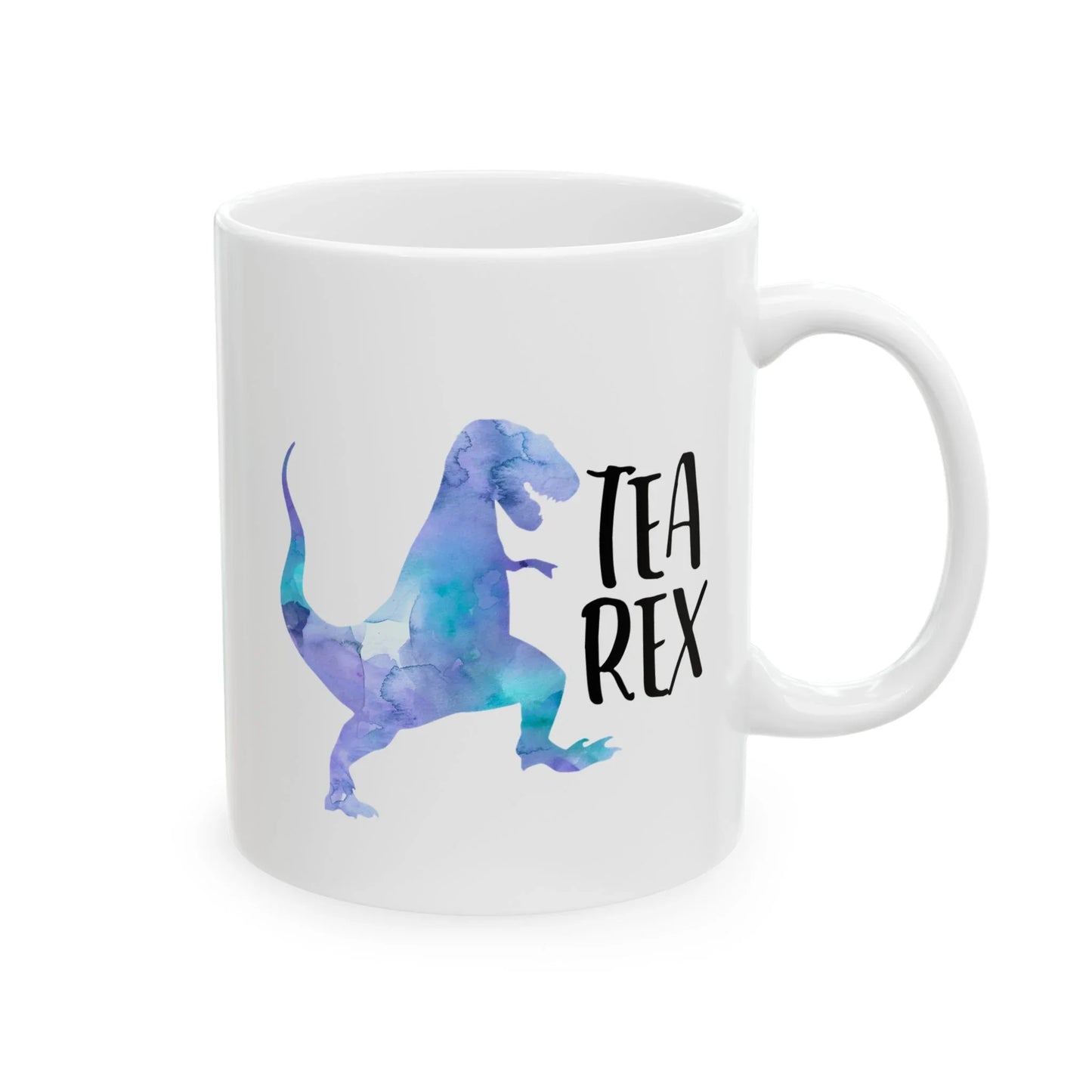 Tea Rex Mug – Funny Watercolor T-Rex Dinosaur Mug for Tea Lovers (11 oz or 15 oz)