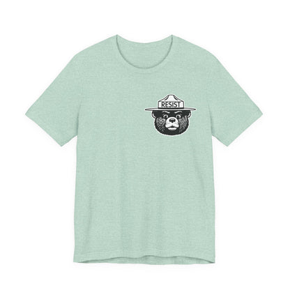RESIST T-Shirt – Smokey Bear–Inspired Political Statement Tee | Bella+Canvas Tee