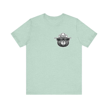 RESIST T-Shirt – Smokey Bear–Inspired Political Statement Tee | Bella+Canvas Tee