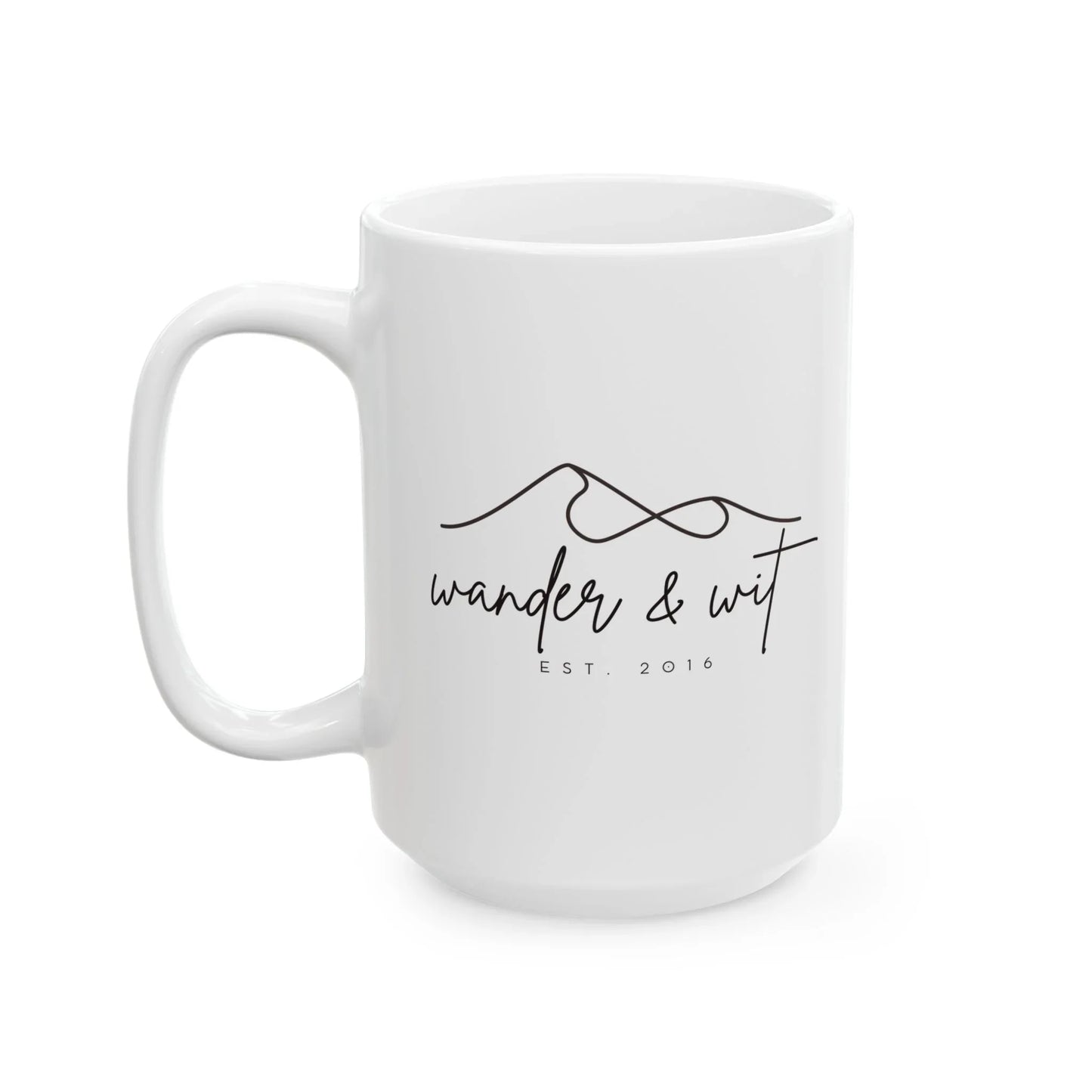 Wander & Wit Mountain Infinity Logo Coffee Mug 11oz 15oz