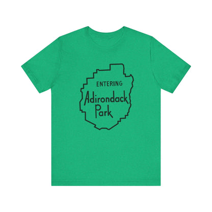 Entering Adirondack Park T-Shirt – Iconic Park Sign Design | Bella+Canvas Tee