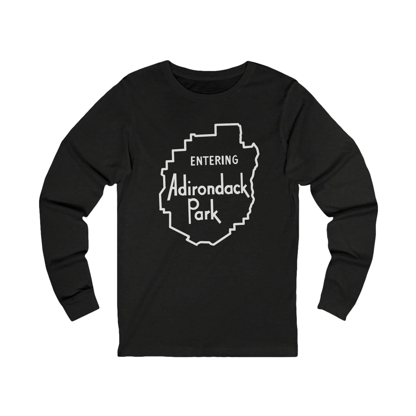 Entering Adirondack Park Long Sleeve T-Shirt – Iconic Park Sign Design | Bella+Canvas