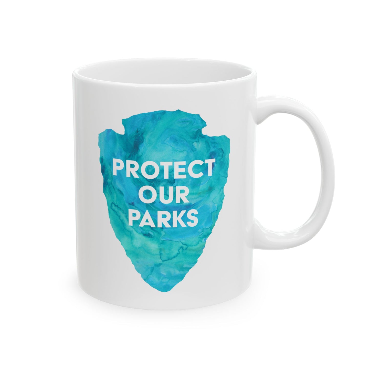 Protect Our Parks Mug – National Parks-Inspired Watercolor Design (11 oz or 15 oz) - Blue Watercolor