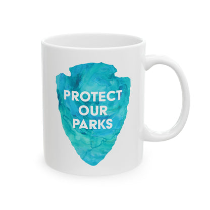 Protect Our Parks Mug – National Parks-Inspired Watercolor Design (11 oz or 15 oz) - Blue Watercolor