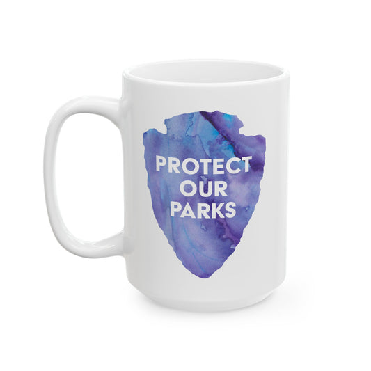 Protect Our Parks Mug – National Parks-Inspired Watercolor Design (11 oz or 15 oz) - Purple Watercolor