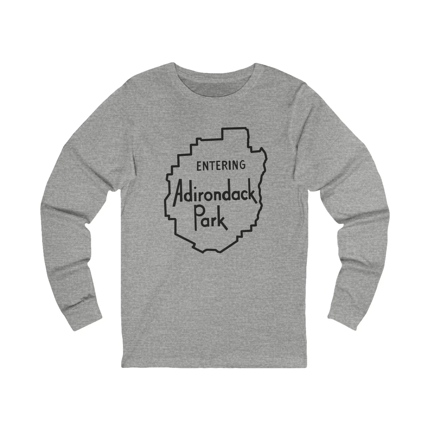 Entering Adirondack Park Long Sleeve T-Shirt – Iconic Park Sign Design | Bella+Canvas