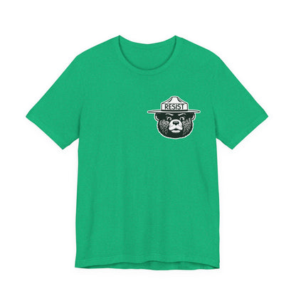 RESIST T-Shirt – Smokey Bear–Inspired Political Statement Tee | Bella+Canvas Tee
