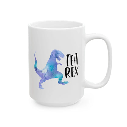 Tea Rex Mug – Funny Watercolor T-Rex Dinosaur Mug for Tea Lovers (11 oz or 15 oz)