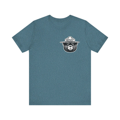 RESIST T-Shirt – Smokey Bear–Inspired Political Statement Tee | Bella+Canvas Tee