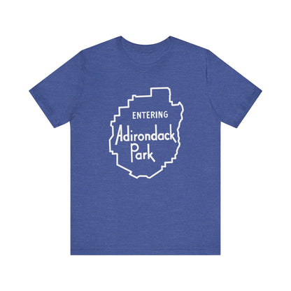 Entering Adirondack Park T-Shirt – Iconic Park Sign Design | Bella+Canvas Tee