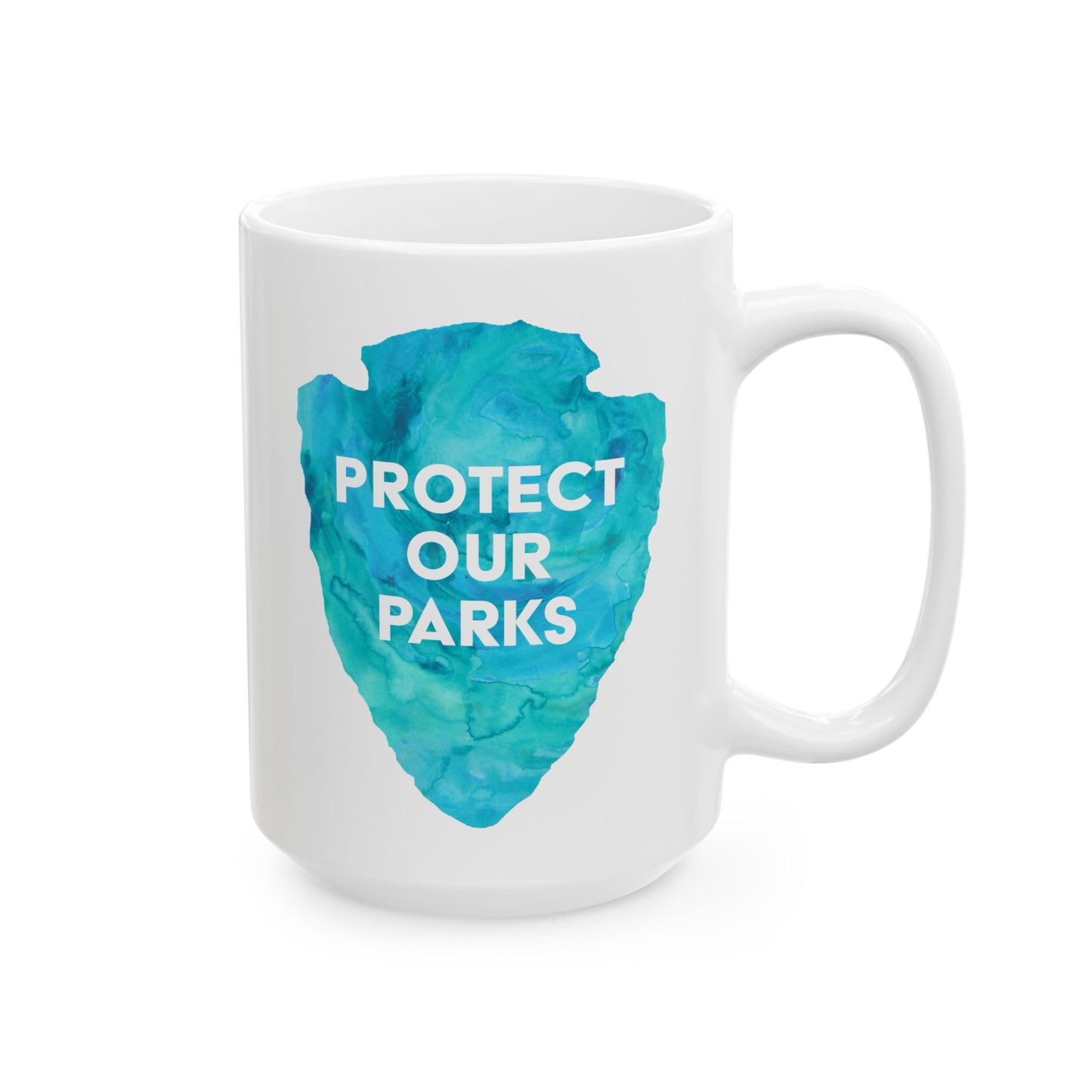 Protect Our Parks Mug – National Parks-Inspired Watercolor Design (11 oz or 15 oz) - Blue Watercolor