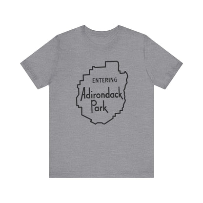 Entering Adirondack Park T-Shirt – Iconic Park Sign Design | Bella+Canvas Tee