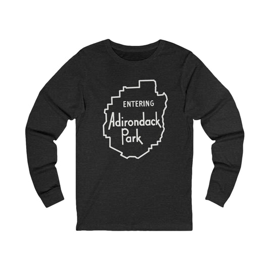 Entering Adirondack Park Long Sleeve T-Shirt – Iconic Park Sign Design | Bella+Canvas