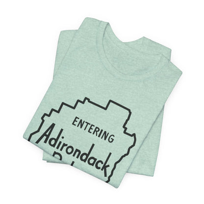 Entering Adirondack Park T-Shirt – Iconic Park Sign Design | Bella+Canvas Tee