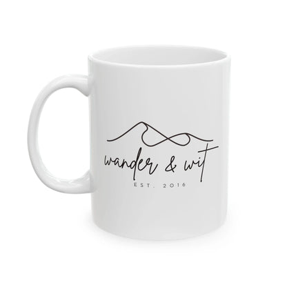 Wander & Wit Mountain Infinity Logo Coffee Mug 11oz 15oz