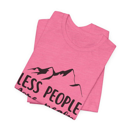 Less People More Peaks T-Shirt – Mountain Design for Hikers & Introverts | Bella+Canvas Tee