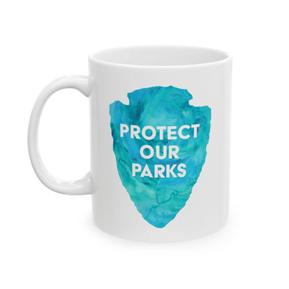Protect Our Parks Mug – National Parks-Inspired Watercolor Design (11 oz or 15 oz) - Blue Watercolor